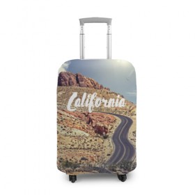 Чехол для чемодана 3D с принтом California в Белгороде, 86% полиэфир, 14% спандекс | двустороннее нанесение принта, прорези для ручек и колес | california | usa | америка | города | дороги | калифорния | природа | страны | сша