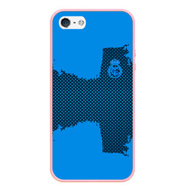 Чехол для iPhone 5/5S матовый с принтом REAL MADRID SPORT BLUE в Белгороде, Силикон | Область печати: задняя сторона чехла, без боковых панелей | football | soccer | реал мадрид