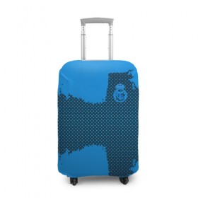Чехол для чемодана 3D с принтом REAL MADRID SPORT BLUE в Белгороде, 86% полиэфир, 14% спандекс | двустороннее нанесение принта, прорези для ручек и колес | football | soccer | реал мадрид
