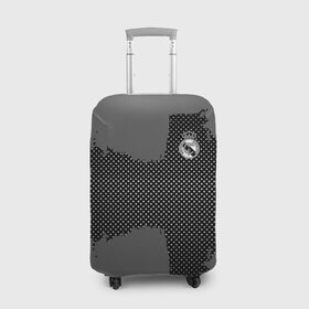 Чехол для чемодана 3D с принтом REAL MADRID SPORT GRAY в Белгороде, 86% полиэфир, 14% спандекс | двустороннее нанесение принта, прорези для ручек и колес | football | soccer | реал мадрид