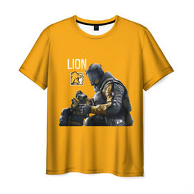 Мужская футболка 3D с принтом LION в Белгороде, 100% полиэфир | прямой крой, круглый вырез горловины, длина до линии бедер | chimera | lion | outbreak | rainbow six | осада