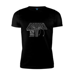 Мужская футболка премиум с принтом Black hole в Белгороде, 92% хлопок, 8% лайкра | приталенный силуэт, круглый вырез ворота, длина до линии бедра, короткий рукав | stephen hawking | наука | стивен хокинг | ученый | физика | черная дыра
