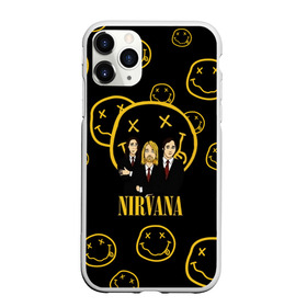 Чехол для iPhone 11 Pro матовый с принтом Nirvana в Белгороде, Силикон |  | cobain | kurt | nevermino | nirvana | альтернативный | гранж | грол | группа | дональд | кобейн | курт | музыка | надпись | нервана | нирвана | новоселич | певец | рок | смайл | смайлик | солист