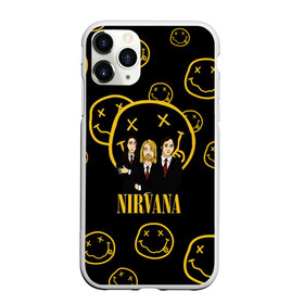 Чехол для iPhone 11 Pro Max матовый с принтом Nirvana в Белгороде, Силикон |  | Тематика изображения на принте: cobain | kurt | nevermino | nirvana | альтернативный | гранж | грол | группа | дональд | кобейн | курт | музыка | надпись | нервана | нирвана | новоселич | певец | рок | смайл | смайлик | солист