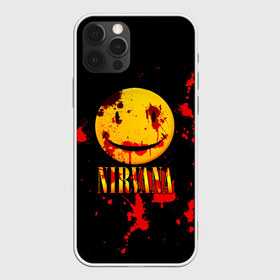 Чехол для iPhone 12 Pro Max с принтом Nirvana в Белгороде, Силикон |  | cobain | kurt | nevermino | nirvana | альтернативный | гранж | грол | группа | дональд | кобейн | курт | музыка | надпись | нервана | нирвана | новоселич | певец | рок | смайл | смайлик | солист