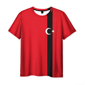 Мужская футболка 3D с принтом Турция лента в Белгороде, 100% полиэфир | прямой крой, круглый вырез горловины, длина до линии бедер | Тематика изображения на принте: tr | tur | анкара | герб | государство | знак | надпись | патриот | полосы | республика | символ | стамбул | страна | турецкая | турецкий | турки | турок | турция | турчанка | флаг | флага | цвета