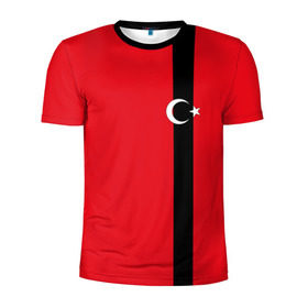 Мужская футболка 3D спортивная с принтом Турция лента в Белгороде, 100% полиэстер с улучшенными характеристиками | приталенный силуэт, круглая горловина, широкие плечи, сужается к линии бедра | tr | tur | анкара | герб | государство | знак | надпись | патриот | полосы | республика | символ | стамбул | страна | турецкая | турецкий | турки | турок | турция | турчанка | флаг | флага | цвета