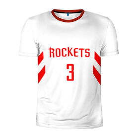 Мужская футболка 3D спортивная с принтом Chris Paul home в Белгороде, 100% полиэстер с улучшенными характеристиками | приталенный силуэт, круглая горловина, широкие плечи, сужается к линии бедра | chris paul | nba | rockets | баскетбол | крис пол | нба | хьюстон рокетс