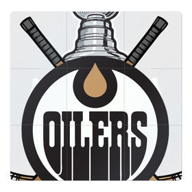 Магнитный плакат 3Х3 с принтом edmonton oilers в Белгороде, Полимерный материал с магнитным слоем | 9 деталей размером 9*9 см | edmonton oilers | nhl | нхл | ойлерс | хоккей | эдмонтон