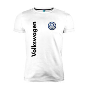 Мужская футболка премиум с принтом Volkswagen в Белгороде, 92% хлопок, 8% лайкра | приталенный силуэт, круглый вырез ворота, длина до линии бедра, короткий рукав | volkswagen | авто | автомобиль | вольксваген | лого | машина | фолькс ваген | фольксваген | эмблема