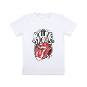 Детская футболка хлопок с принтом The Rolling Stones в Белгороде, 100% хлопок | круглый вырез горловины, полуприлегающий силуэт, длина до линии бедер | the rolling stones | бродяги | вольные странники | группа | катящиеся камни | кит ричардс | мик джаггер | рок | рок н ролл | ролинг | роллинг | рон вуд | стоун | стоунз | стоунс | чарли уоттс