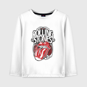 Детский лонгслив хлопок с принтом The Rolling Stones в Белгороде, 100% хлопок | круглый вырез горловины, полуприлегающий силуэт, длина до линии бедер | Тематика изображения на принте: the rolling stones | бродяги | вольные странники | группа | катящиеся камни | кит ричардс | мик джаггер | рок | рок н ролл | ролинг | роллинг | рон вуд | стоун | стоунз | стоунс | чарли уоттс