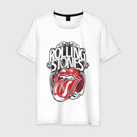 Мужская футболка хлопок с принтом The Rolling Stones в Белгороде, 100% хлопок | прямой крой, круглый вырез горловины, длина до линии бедер, слегка спущенное плечо. | the rolling stones | бродяги | вольные странники | группа | катящиеся камни | кит ричардс | мик джаггер | рок | рок н ролл | ролинг | роллинг | рон вуд | стоун | стоунз | стоунс | чарли уоттс