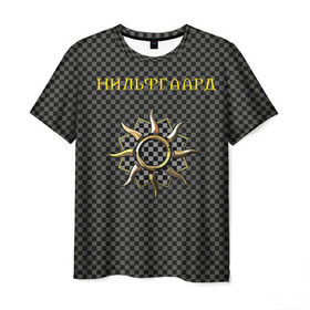 Мужская футболка 3D с принтом Гвинт: нильфгаард в Белгороде, 100% полиэфир | прямой крой, круглый вырез горловины, длина до линии бедер | Тематика изображения на принте: ведьмак | гвинт | нильфгаард | черное солнце | эмгыр
