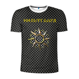 Мужская футболка 3D спортивная с принтом Гвинт: нильфгаард в Белгороде, 100% полиэстер с улучшенными характеристиками | приталенный силуэт, круглая горловина, широкие плечи, сужается к линии бедра | ведьмак | гвинт | нильфгаард | черное солнце | эмгыр