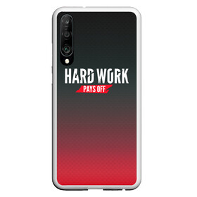 Чехол для Honor P30 с принтом Hard work pays off 3D RedB в Белгороде, Силикон | Область печати: задняя сторона чехла, без боковых панелей | carbon | мотивация | спорт | цели