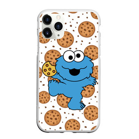 Чехол для iPhone 11 Pro матовый с принтом Cookie monster в Белгороде, Силикон |  | cookie | cookiemonster | delicious | eat | monster | yummy | еда | куки | кукимонстр | монстр | печенье | сладости | улица | улицасезам