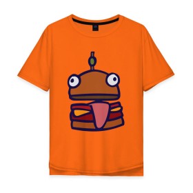 Мужская футболка хлопок Oversize с принтом Derp Burger в Белгороде, 100% хлопок | свободный крой, круглый ворот, “спинка” длиннее передней части | fortnite | фортнайт