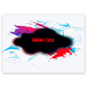 Поздравительная открытка с принтом RAINBOW SIX SIEGE в Белгороде, 100% бумага | плотность бумаги 280 г/м2, матовая, на обратной стороне линовка и место для марки
 | Тематика изображения на принте: action | game | rainbow six siege | tom clancys | игры | радуга | том кленси | шутер