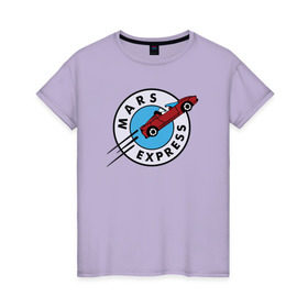 Женская футболка хлопок с принтом Mars Express в Белгороде, 100% хлопок | прямой крой, круглый вырез горловины, длина до линии бедер, слегка спущенное плечо | elon musk | spacex | илон маск | космос | марс | спейс икс