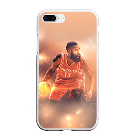 Чехол для iPhone 7Plus/8 Plus матовый с принтом NBA Stars в Белгороде, Силикон | Область печати: задняя сторона чехла, без боковых панелей | Тематика изображения на принте: hurden | nba | rockets | баскетбол | нба | харден | хьюстон рокетс