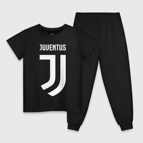 Детская пижама хлопок с принтом Juventus FC в Белгороде, 100% хлопок |  брюки и футболка прямого кроя, без карманов, на брюках мягкая резинка на поясе и по низу штанин
 | football | juventus | soccer | италия | турин | футбольный | ювентус