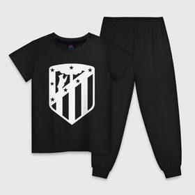 Детская пижама хлопок с принтом Atletico Madrid в Белгороде, 100% хлопок |  брюки и футболка прямого кроя, без карманов, на брюках мягкая резинка на поясе и по низу штанин
 | атлетико мадрид | эмблема