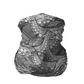 Бандана-труба 3D с принтом Octopus dark в Белгороде, 100% полиэстер, ткань с особыми свойствами — Activecool | плотность 150‒180 г/м2; хорошо тянется, но сохраняет форму | Тематика изображения на принте: октопус | осьминог | щупальца