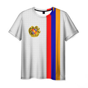 Мужская футболка 3D с принтом I Love Armenia в Белгороде, 100% полиэфир | прямой крой, круглый вырез горловины, длина до линии бедер | Тематика изображения на принте: armenia | армения | герб армении | ереван | флаг армении