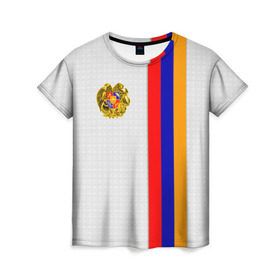 Женская футболка 3D с принтом I Love Armenia в Белгороде, 100% полиэфир ( синтетическое хлопкоподобное полотно) | прямой крой, круглый вырез горловины, длина до линии бедер | armenia | армения | герб армении | ереван | флаг армении