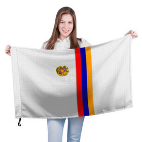 Флаг 3D с принтом I Love Armenia в Белгороде, 100% полиэстер | плотность ткани — 95 г/м2, размер — 67 х 109 см. Принт наносится с одной стороны | armenia | армения | герб армении | ереван | флаг армении