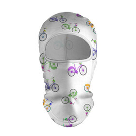 Балаклава 3D с принтом Радужные велосипеды в Белгороде, 100% полиэстер, ткань с особыми свойствами — Activecool | плотность 150–180 г/м2; хорошо тянется, но при этом сохраняет форму. Закрывает шею, вокруг отверстия для глаз кайма. Единый размер | 