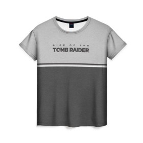 Женская футболка 3D с принтом Rise of the Tomb Raider в Белгороде, 100% полиэфир ( синтетическое хлопкоподобное полотно) | прямой крой, круглый вырез горловины, длина до линии бедер | croft | lara | raider | tomb | гробниц | игра | крофт | лара | расхитительница