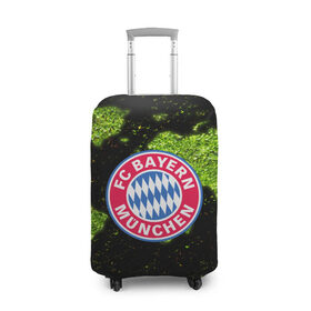 Чехол для чемодана 3D с принтом Bayern Munchen WORLD в Белгороде, 86% полиэфир, 14% спандекс | двустороннее нанесение принта, прорези для ручек и колес | 