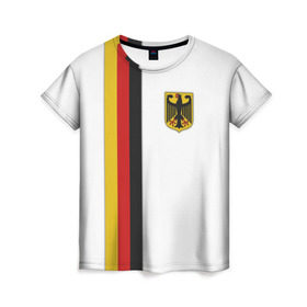 Женская футболка 3D с принтом I Love Germany в Белгороде, 100% полиэфир ( синтетическое хлопкоподобное полотно) | прямой крой, круглый вырез горловины, длина до линии бедер | 