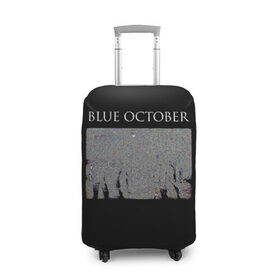 Чехол для чемодана 3D с принтом Blue October в Белгороде, 86% полиэфир, 14% спандекс | двустороннее нанесение принта, прорези для ручек и колес | 