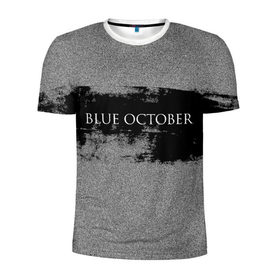 Мужская футболка 3D спортивная с принтом Blue October в Белгороде, 100% полиэстер с улучшенными характеристиками | приталенный силуэт, круглая горловина, широкие плечи, сужается к линии бедра | 