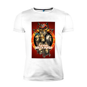 Мужская футболка премиум с принтом Five Finger Death Punch 2 в Белгороде, 92% хлопок, 8% лайкра | приталенный силуэт, круглый вырез ворота, длина до линии бедра, короткий рукав | 5fdp | ffdp | five finger death punch