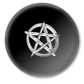 Значок с принтом Пентаграмма в Белгороде,  металл | круглая форма, металлическая застежка в виде булавки | Тематика изображения на принте: звезда | знаки | круг | магия | оккультизм | пентаграмма | пентакль | символы | сокральность | эзотерика
