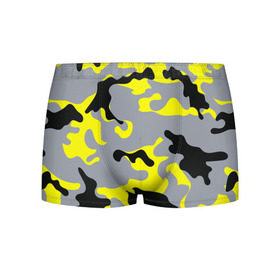 Мужские трусы 3D с принтом Yellow camouflage в Белгороде, 50% хлопок, 50% полиэстер | классическая посадка, на поясе мягкая тканевая резинка | camouflage | камуфляж | комуфляж