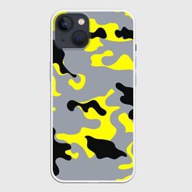 Чехол для iPhone 13 с принтом Yellow camouflage в Белгороде,  |  | camouflage | камуфляж | комуфляж