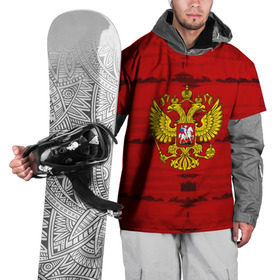 Накидка на куртку 3D с принтом Russia Imperium RED в Белгороде, 100% полиэстер |  | abstraction | grunge | russia | sport | абстракция | герб | краска | русский | символика рф | спорт | спортивный | триколор | униформа | форма | я русский