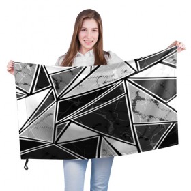 Флаг 3D с принтом Спортивная геометрия в Белгороде, 100% полиэстер | плотность ткани — 95 г/м2, размер — 67 х 109 см. Принт наносится с одной стороны | abstraction | geometry | optic | optical | visual | абстракция | геометрия | движение | линии | оптический узор | психоделика | текстуры