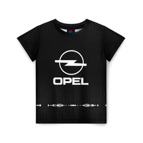 Детская футболка 3D с принтом Opel sport auto abstract в Белгороде, 100% гипоаллергенный полиэфир | прямой крой, круглый вырез горловины, длина до линии бедер, чуть спущенное плечо, ткань немного тянется | Тематика изображения на принте: 
