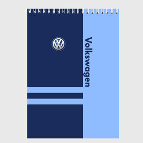 Скетчбук с принтом Volkswagen в Белгороде, 100% бумага
 | 48 листов, плотность листов — 100 г/м2, плотность картонной обложки — 250 г/м2. Листы скреплены сверху удобной пружинной спиралью | volkswagen | авто | автомобиль | вольксваген | лого | машина | фолькс ваген | фольксваген | эмблема