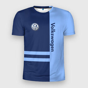 Мужская футболка 3D спортивная с принтом Volkswagen в Белгороде, 100% полиэстер с улучшенными характеристиками | приталенный силуэт, круглая горловина, широкие плечи, сужается к линии бедра | volkswagen | авто | автомобиль | вольксваген | лого | машина | фолькс ваген | фольксваген | эмблема