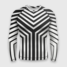 Мужской рашгард 3D с принтом Кибер Зебра в Белгороде,  |  | black and white stripes | geometry | vest | zebra | геометрия | зебра | тельняшка | черно белая полоска