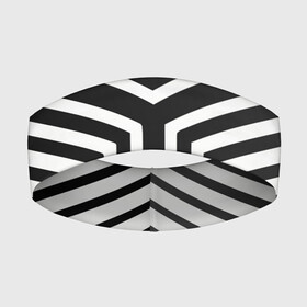 Повязка на голову 3D с принтом Кибер Зебра в Белгороде,  |  | Тематика изображения на принте: black and white stripes | geometry | vest | zebra | геометрия | зебра | тельняшка | черно белая полоска