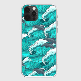 Чехол для iPhone 12 Pro Max с принтом Дельфины в Белгороде, Силикон |  | dolphins | fish | ocean | pattern | sea | summer | waves | волны | дельфины | лето | море | океан | паттерн | рыбы