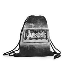Рюкзак-мешок 3D с принтом Asking Alexandria в Белгороде, 100% полиэстер | плотность ткани — 200 г/м2, размер — 35 х 45 см; лямки — толстые шнурки, застежка на шнуровке, без карманов и подкладки | 